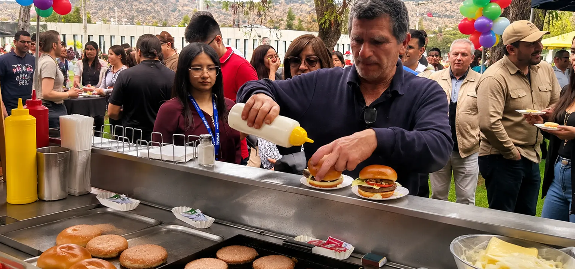 Carritos de hamburguesas para eventos
